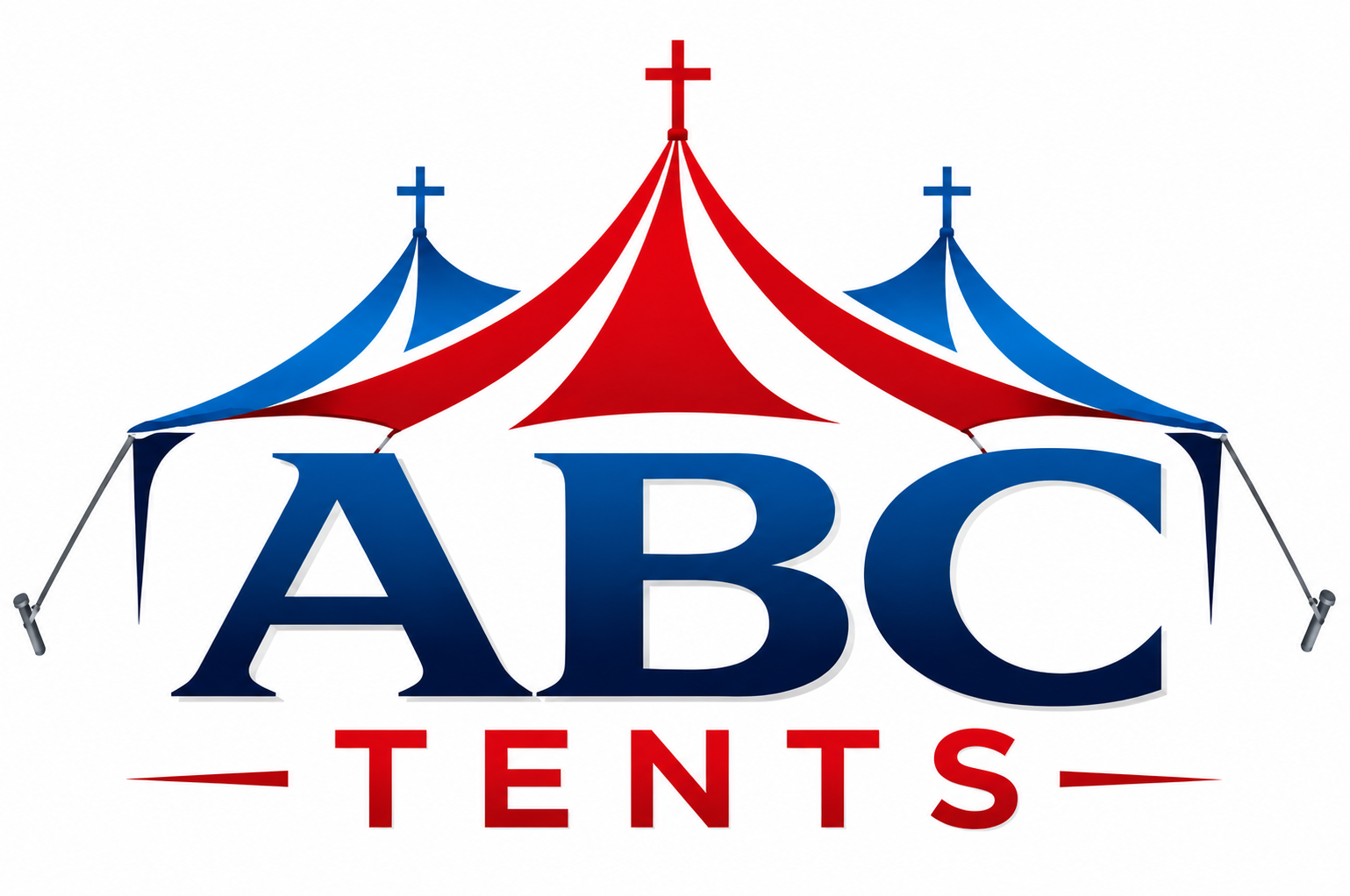 abc tents with red